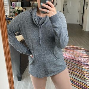 Cowl-neck Grey Hoodie